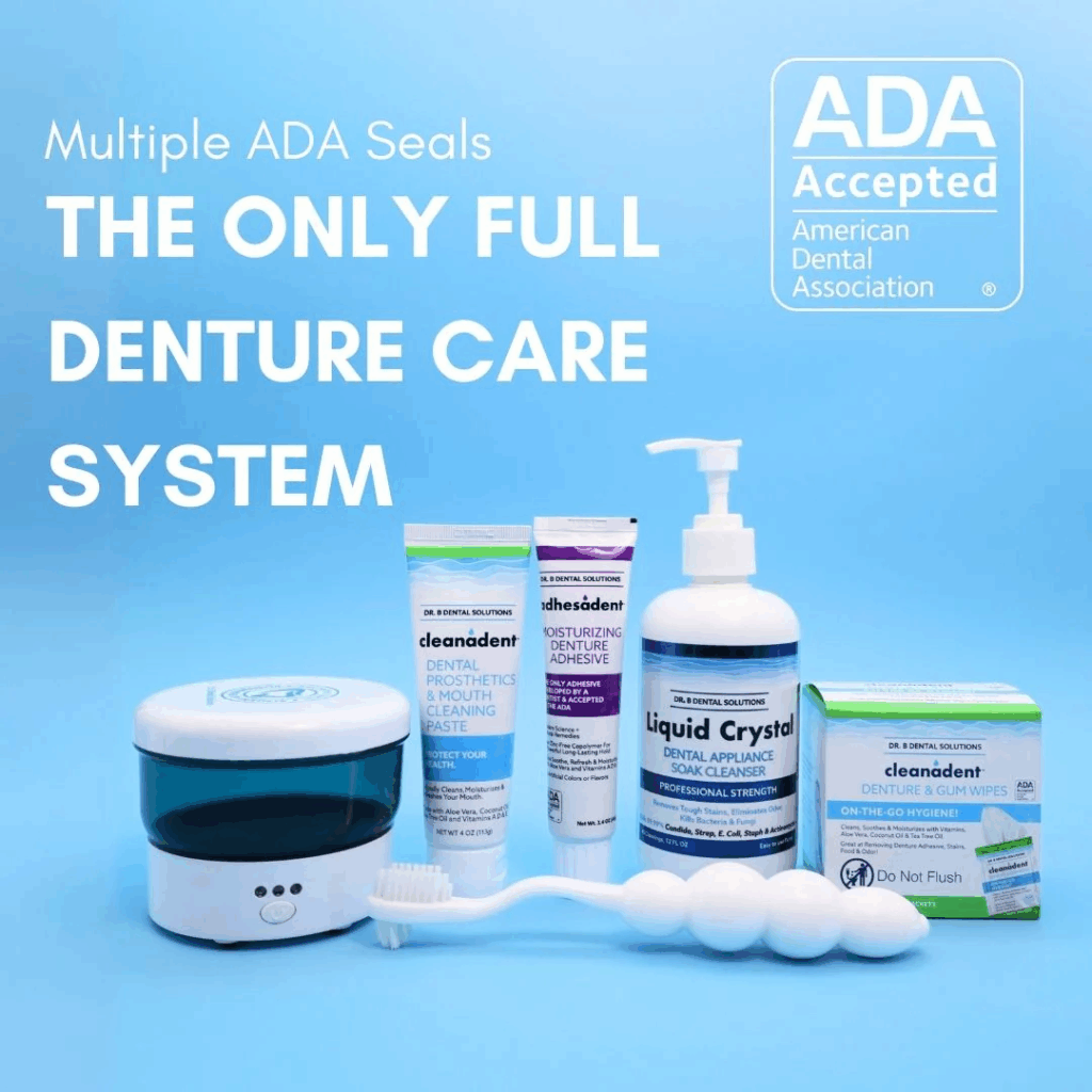 Every Full Denture Includes a Free Dr. B’s Denture Starter Kit