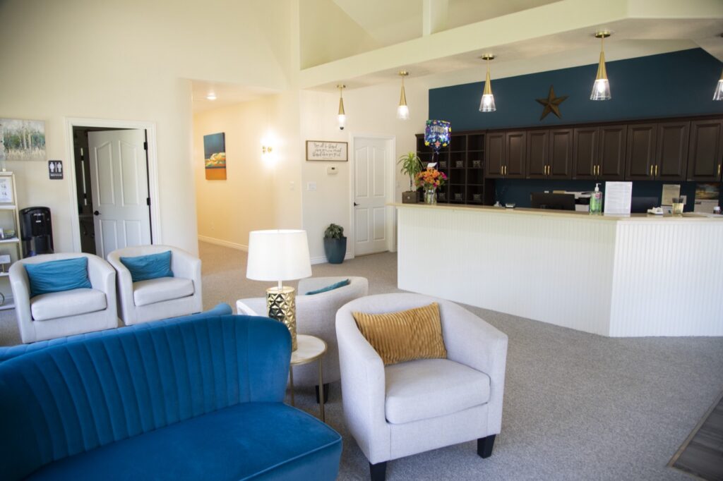 Seating area in denture clinic lobby